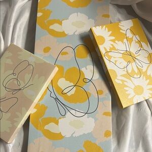 Floral and Butterfly Canvas Art Set